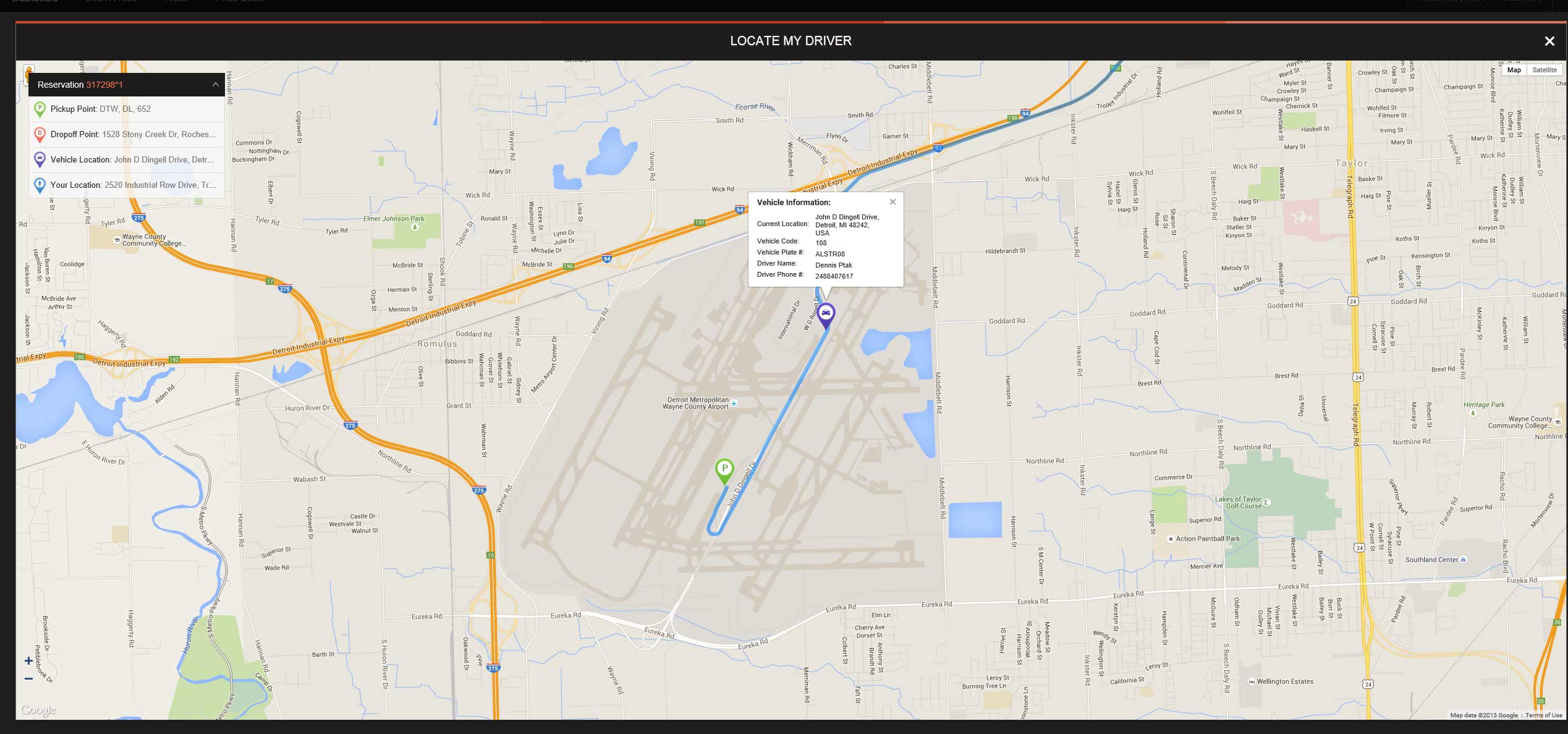 Online-Locate-Chauffeur Detroit Car Service Technology